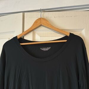 Victoria’s Secrets Modal Pajama nightgown nightshirt Black Lace trim